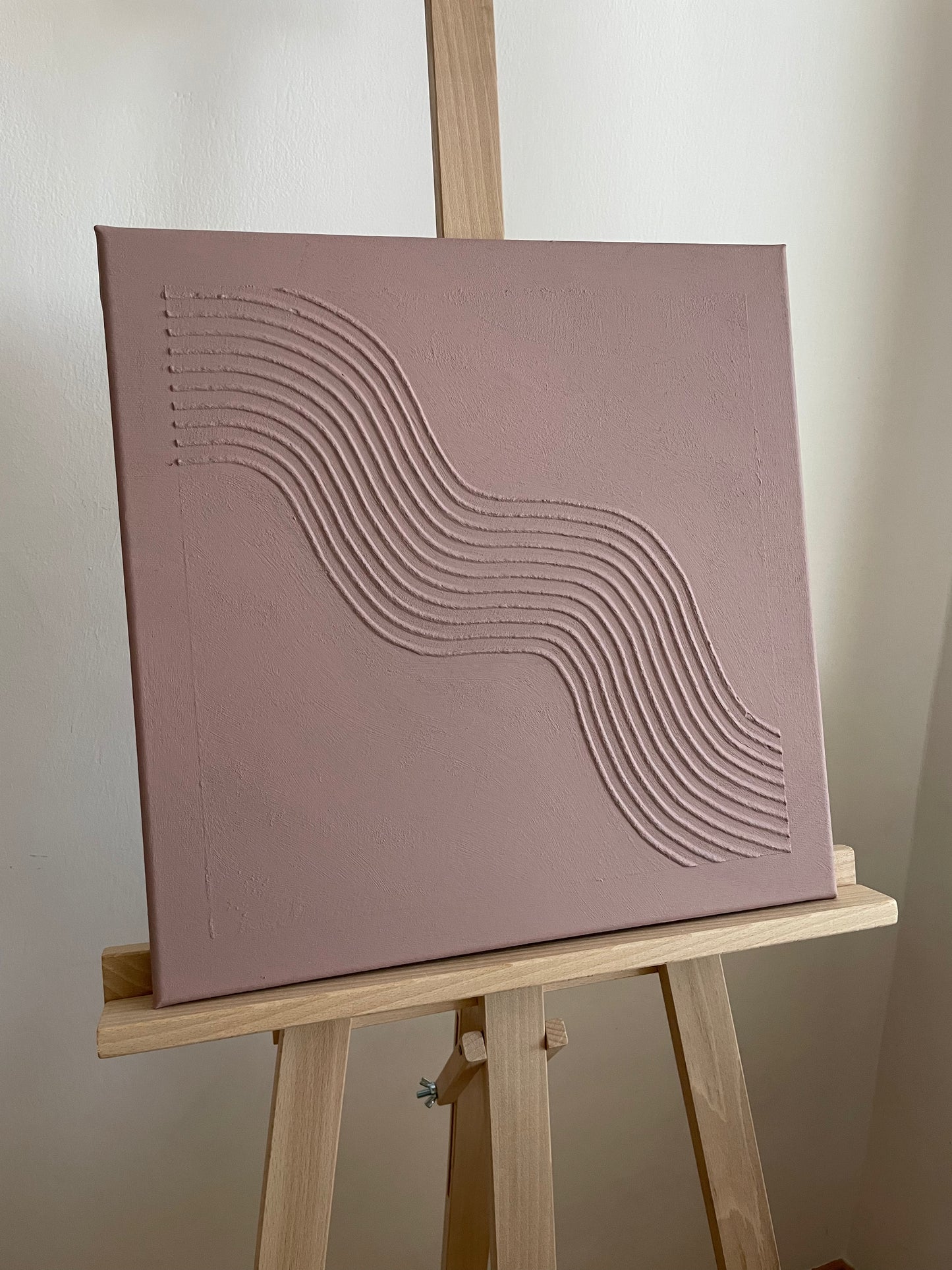 Štruktúrovaný 3D obraz "Pink Wave" na plátne
