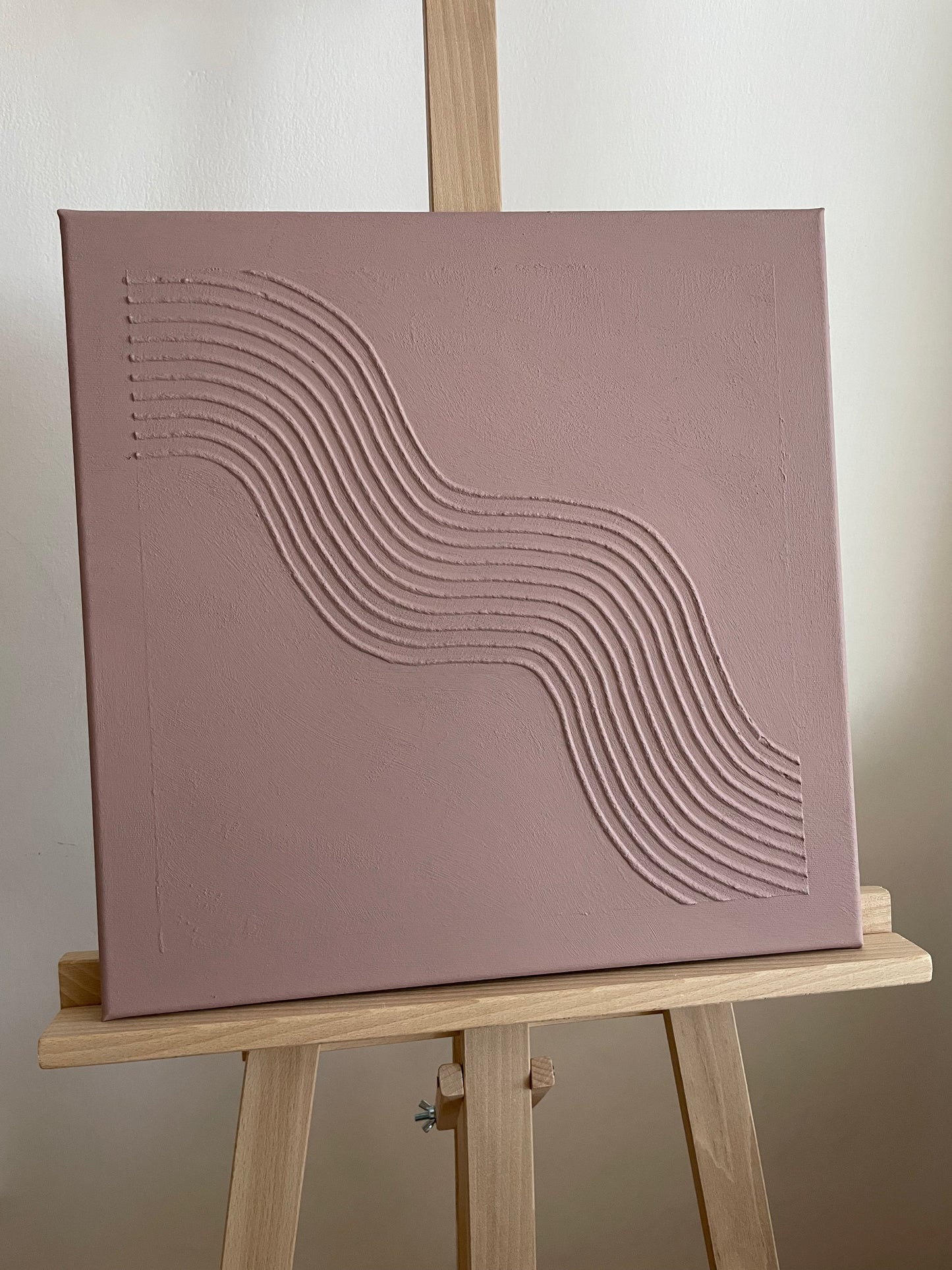 Štruktúrovaný 3D obraz "Pink Wave" na plátne
