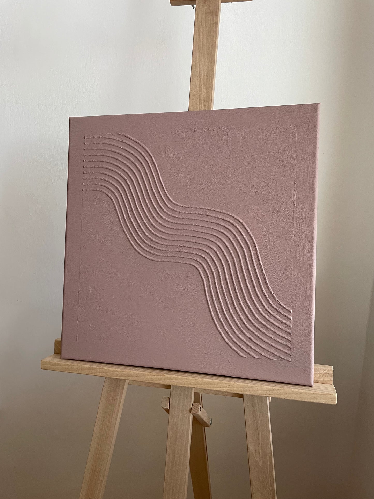Štruktúrovaný 3D obraz "Pink Wave" na plátne